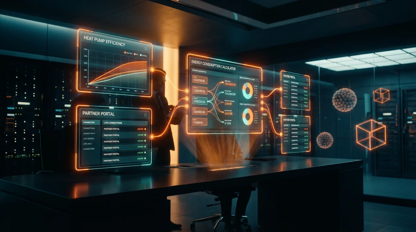 Domusa Hungary — Hőszivattyú árajánlat rendszer partnerportállal és automatikus méretezéssel