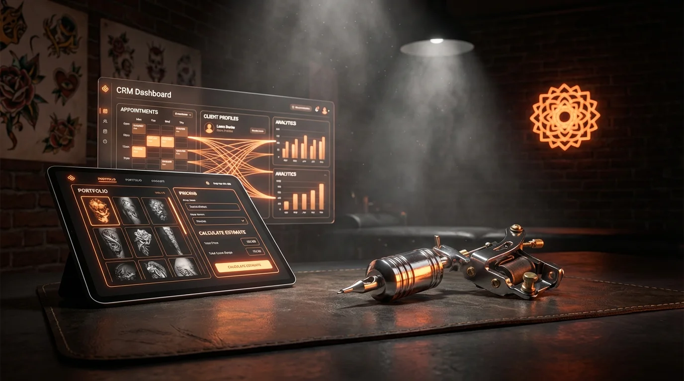 Talent Tattoo Győr — Egyedi weboldal és CRM rendszer tetováló stúdió számára