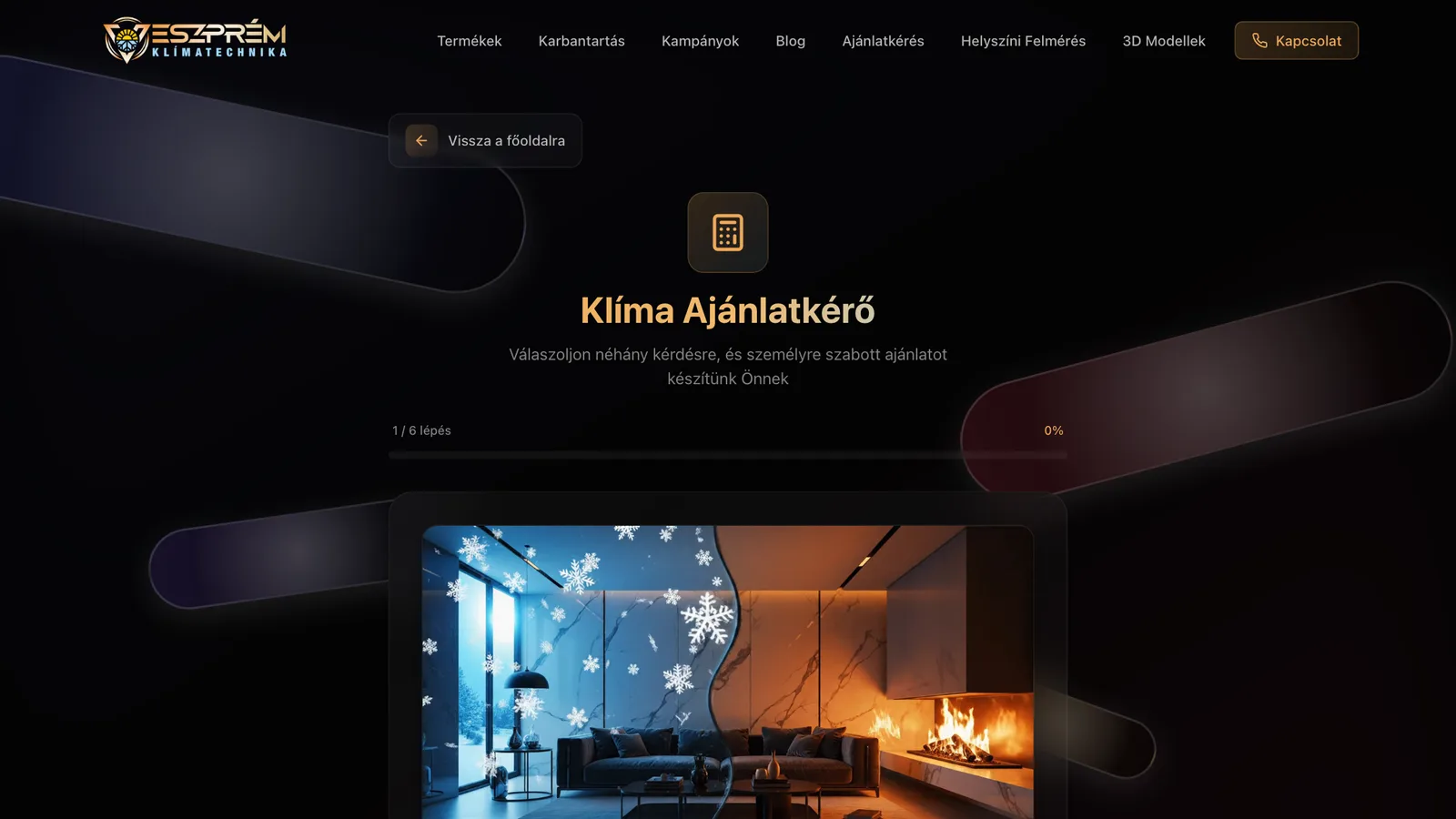 A Veszprém Klímatechnika klíma-ajánlatkérője